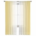thumbnail image 3 of Yellow Ombre Sheer Curtains 63 Inches Length 2 Panels Set, Window Sheer Curtains for Living Room/Bedroom, Modern Gradient Abstract Art Light Filtering Rod Pocket Curtain 52'' x 63'' x 2, 3 of 7