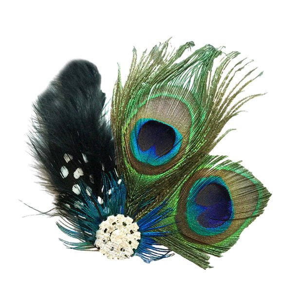 Pinza para el pelo de plumas para mujer, de los años 20, de , pasador para el pelo de los años 20, horquilla para carnaval,