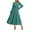 B Style Blue Green, variant on Women's Smocked Spring Maxi Dress Casual Fall Long Sleeve Square Neck Tiered A Line Flowy Dresses with Pockets
