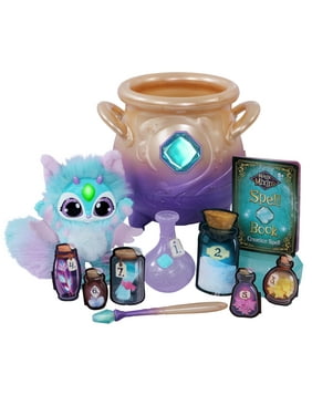 Magic Mixies Magical Misting Cauldron with Interactive 8 inch Blue Plush Toy and 50+ Sounds and Reactions, Toys for Kids, Ages 5+