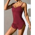 thumbnail image 3 of Ekouaer Womens Sleepwear Sexy Pajama Set Camisole Short Sets Soft Lingerie Pjs Sleep Cami 2 Piece Nightwear, 3 of 7