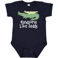 thumbnail image 3 of Inktastic Alligator Handsome Like Daddy Baby Boy Boys Baby Bodysuit, 3 of 5