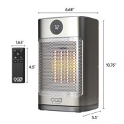 Cozi by Tzumi 10 Oscillating Ceramic Desktop Space Heater With LED Display and Remote Control