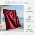 thumbnail image 4 of WVG Satin King Size Sheet Set 4PCS, Luxury Bed Sheets, Silky Fitted Sheet Bedding Set, Breathable Cooling Bed Sheets with 2pcs Pillowcases, Fits Deep Mattress, 4 of 7