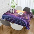 thumbnail image 2 of Yayeee Tablecloths 54" x 54" Rectangle Wrinkle Resistant Party Table Cover, Night Purple Road, 2 of 8