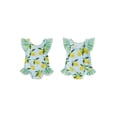 thumbnail image 2 of BemeyourBBs Toddler Baby Girl Summer One Piece Swimsuit Infant Girl Bathing Suit Cute Daisy Lemon Print Flying Sleeve Round Neck Swimwear for Pool Beachwear, 2 of 9