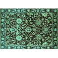 thumbnail image 1 of Ahgly Company Indoor Rectangle Oriental Turquoise Blue Industrial Area Rugs, 5' x 7', 1 of 4