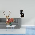 thumbnail image 2 of Estatua de reno, gato, alce, escultura de mesa, figura de ciervo, resina, coleccionable, escultura de animal de escritorio para sala de estar, oficina, 2 of 8