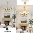 thumbnail image 3 of KCO Lighting 5 Light Mid Century Modern Chandelier Vintage Glass Globe Chandelier for Dining Room, 3 of 6