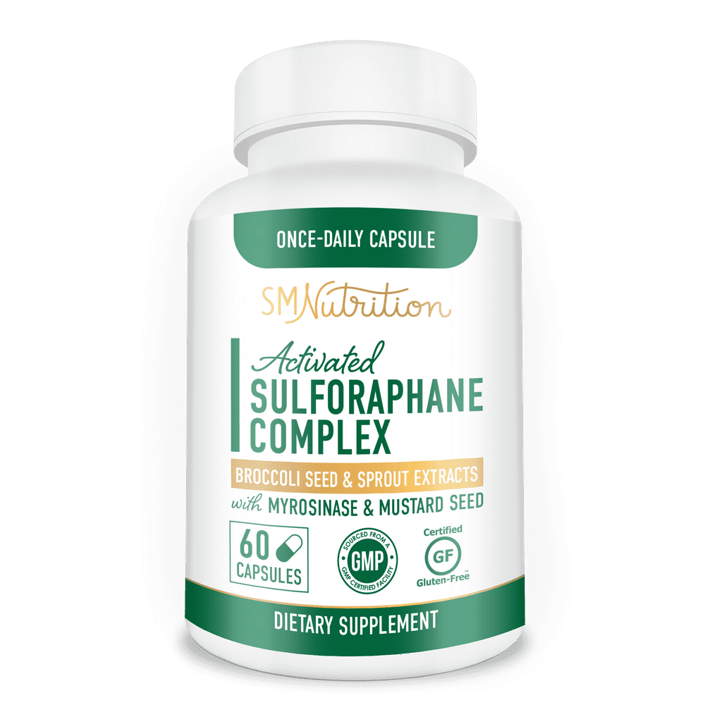 Sulforaphane Supplement 75mg with Myrosinase, Broccoli Seeds, Broccoli