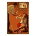 thumbnail image 2 of Placa De Chica Con Pin, Placa De Letrero De Estaño De Metal Para Bar, Pub, Club, Garaje, Pared, Decoración Del Hogar Likrtyny Arte Deco, 2 of 8