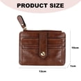 thumbnail image 2 of Carteras pequeñas para mujer, tarjetero plegable delgado, bolsillo minimalista con cremallera, 2 of 5