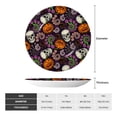 thumbnail image 2 of Balery Halloween With Skull Print Bone China Decorative Plate Ceramic Dinner Plates Art Crafts with Display Stand-8in, 2 of 6