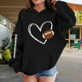 thumbnail image 2 of Mercatoo Girls Hoodies Football Girls Sweatshirts Winter Jackets Clothing Cute Football Baseball Oversized Hoodie for Teen Girls, 2 of 3