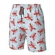 thumbnail image 4 of Balery Cartoon Lobsters 1 Traje de Baño Estilo Hawaiano para Hombre, Shorts de Secado Rápido con Bolsillos-Large, 4 of 6