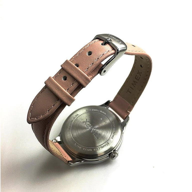 Timex TW2R66600 Women s Swarovski Pink Leather Strap Watch