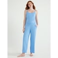thumbnail image 3 of Joyspun Women's Ribbed Knit Pull On Sleep Pants, Sizes S to 3X, 3 of 6
