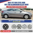 thumbnail image 4 of 1 Pack 15" Hubcap Wheel Rims Cover Fit for 2017-2020 Hyundai Elantra Sedan Compatible With Steel Wheels Bolt on Installation,Lacquer, 4 of 7