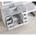 thumbnail image 2 of Design Element 126" Double Sink Bathroom Vanity Set in White with Matching Marble Make-up Table Set, 2 of 4