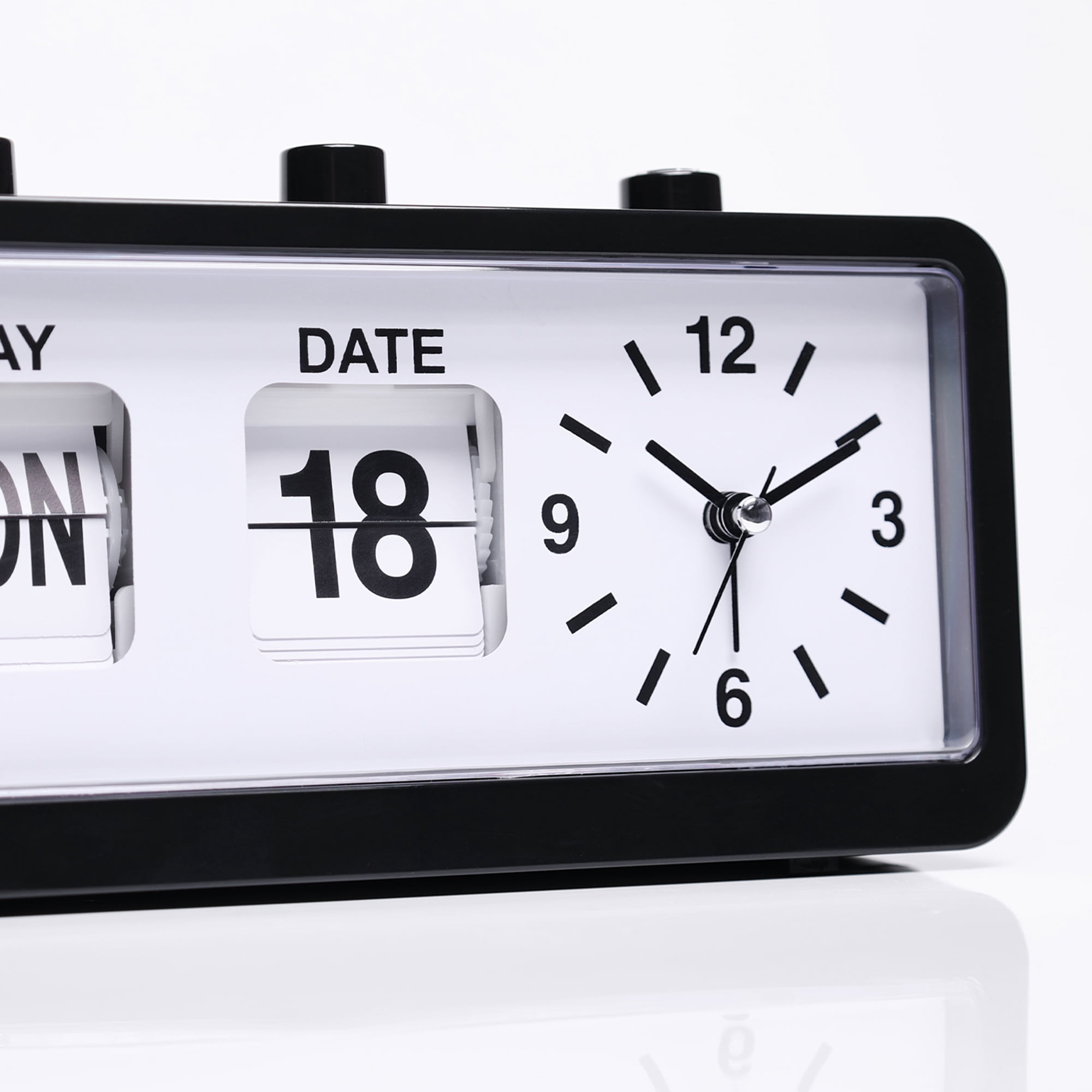 Unique Bargains Silent Non Tick Clock Black 7.8"L x 1.9"W x 3.7"H