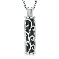 Cylinder Urn Necklace for Ashes for Women Men Tree of Life Cremation Jewelry Keepsake Memorial Jewelry for Human Pets Ashes