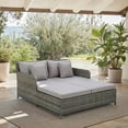 thumbnail image 2 of SAFAVIEH Cadeo Outdoor Patio Daybed, Grey, 2 of 11