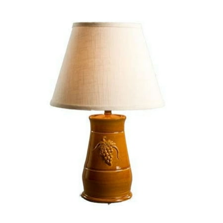 21 Ceramic Pottery Deep Mustard Colored Table Lamp With Fabric 21 Ceramic Pottery Deep Mustard Colored Table Lamp With Fabric Linen Shade