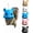 Blue, variant on Squirrel Head Feeder, Funny Outdoor Hanging Wildlife & Squirrel Feeders for Yard Garden Decoration, Cute Animal Face Novelty Yard Art, Perfect Fall & Holiday Gift for Gardeners (Black)