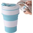 thumbnail image 2 of Collapsible Coffee Cup, Portable Foldable Travel Mug, Durable And Reusable Camping Cup, Silicone Foldable Mug With Lid, 2 of 5