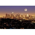thumbnail image 2 of Los Angeles Skyline Dusk Wall Mural by Wallmonkeys Peel and Stick Graphic (36 in W x 24 in H) WM1102, 2 of 4