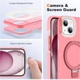 thumbnail image 4 of for iPhone 15 Case [Silicone] Phone Cases with Magnetic Invisible O-Ring Stand [Military Grade Drop Protection] Shockproof Compatible with Mag-Safe for iPhone 15 6.1" Women Girls,Jelly Pink, 4 of 6