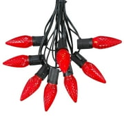 25 Foot C9 LED Christmas Light Set, Hanging String Lights, Black Wire - Bild 43 von 51