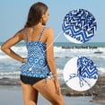 thumbnail image 6 of Charmo Womens Slim Straps Blouson Tankini Tops Bulit-in Bra Only Loose Fit Swimsuit Tops (No Bottoms), 6 of 6