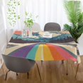 thumbnail image 5 of Yayeee Tablecloths for Rectangular Tables 54 x 54 inch Party Table Cover, Colorful Road at Night, 5 of 6