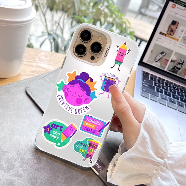 Exprese su personalidad con un divertido diseño de dibujos animados: mejore su iPhone con la vibrante funda mate plateada de doble capa para iPhone 15 Pro Max 14 13 12 Pro 11.
