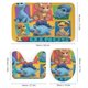 thumbnail image 3 of Rancho Dino-theme 4-Piece Shower Curtain Set with Rugs, Waterproof Bathroom Decor Set Includes Bath Mat, U-Shaped Rug, Toilet Lid Cover and Curtain with Hooks, 3 of 6