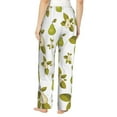 thumbnail image 3 of Pajama Pants Women, Cute Sea Green Pear Sweatpants Soft Sleep Lounge Pants, Casual PJ Bottoms Pants with Pockets, 3 of 5