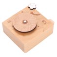 thumbnail image 3 of Phonograph Shape Music Box Natural Beech Wood Musical Box Crafts Ornament Kids Gift (Flower), 3 of 8