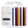 thumbnail image 2 of Velas Largas Parafina de 26cm Caja Con 12 piezas, 2 of 2