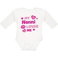thumbnail image 3 of Inktastic Valentine's Day My Nonni Loves Me Hearts and Lips Boys or Girls Long Sleeve Baby Bodysuit, 3 of 5