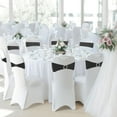 thumbnail image 5 of 100PCS Spandex Stretch Chair Sashes Bows Elastic Chair Cover Bands Ties with Buckle Slider for Wedding Party Reception Events Universal Ceremony Banquet Decorations(Black), 5 of 7