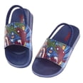thumbnail image 5 of Marvel Avengers Super Heroes Boys Slides. (Toddler Little Kids), Navy, Size: 5-6, 5 of 6
