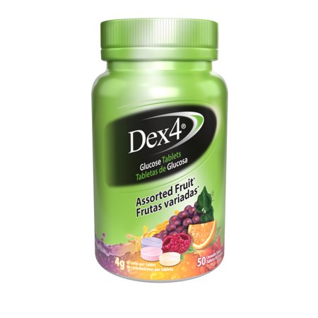 Dex4 Glucose Tablets, 50-count, Assorted Fruit