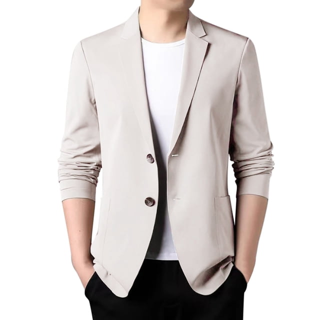 Printemps Été Complet Léger pour Homme Veste de Complet d'Été Ensemble Décontracté pour Homme Extensible Coupe Ajustée à Boutons Complet à Rayures pour Homme Manteaux Sport