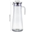 thumbnail image 3 of Weloille Pichet d'Eau Froide Simple en PC avec Couvercle en Acier Inoxydable, 1 Pce Pichet d'Eau Grande Capacité Résistant à la Chaleur, Sans BPA Contenant à Boisson Incassable, pour la Maison le Bureau Usage Quotidien, 3 of 6