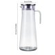 thumbnail image 3 of Jarra de agua fría a rayas acrílicas de plástico PC con tapa de acero inoxidable, gris marrón transparente, resistente al calor 1000ml 1200ml 1500ml para zumo de té helado, 3 of 6