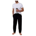 thumbnail image 7 of Fruit of the Loom Men's Extended Sizes Jersey Knit Sleep Pant, Black/Black (2-pack), Large Tall, 7 of 7