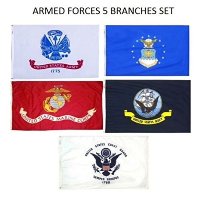 wholesale lot 5 branches military set 2x3 2'x3' polyester flags ...