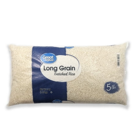 Great Value Long Grain Enriched Rice, 5 lbs