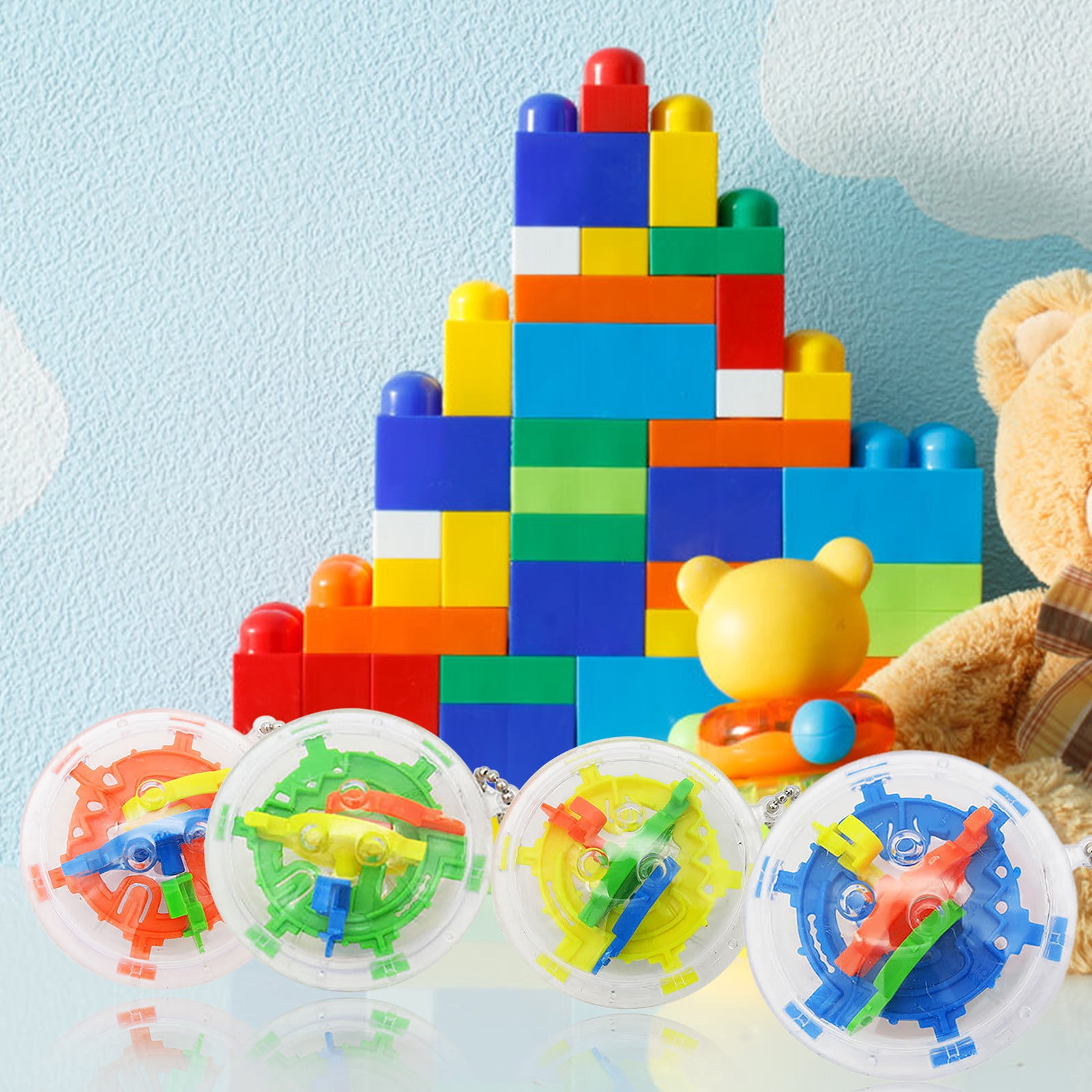 Minii Bead Maze - Cube Labyrinthe à Billes Pour Enfants - Puzzle 720° Rotatif, Jeu éducatif Pour Développer La Coordination Et La Logique